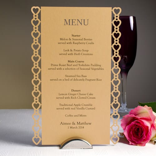 tea party Menu cards