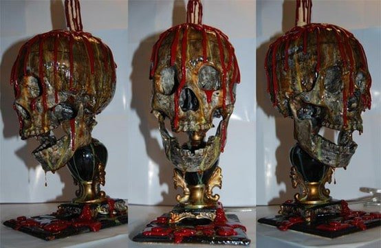 71. BLOODY SKULL CANDLE LAMP