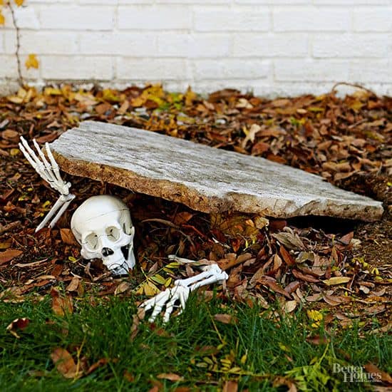 107. SKELETON DIGGING OUT OF A GRAVE