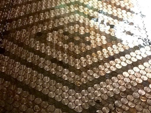 penny concentric diamond shapes