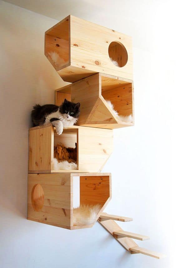 11. AWESOME GEOMETRIC DIY CAT SKYSCRAPER 
