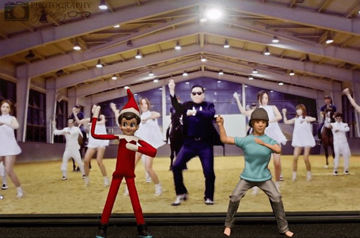 130. Elfie dancing to Oppa Gangnam Style