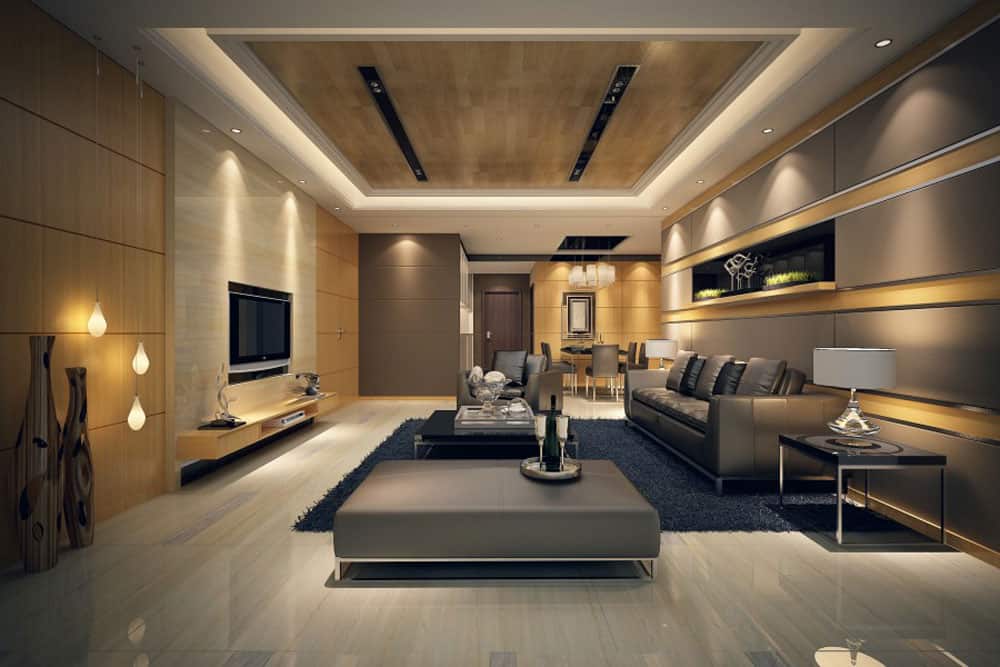Sleek Neutral modern living room