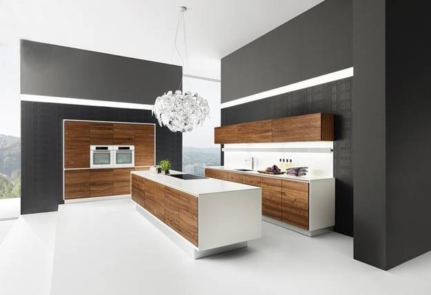contemporary kitchen design trends black white cabinets wood 4
