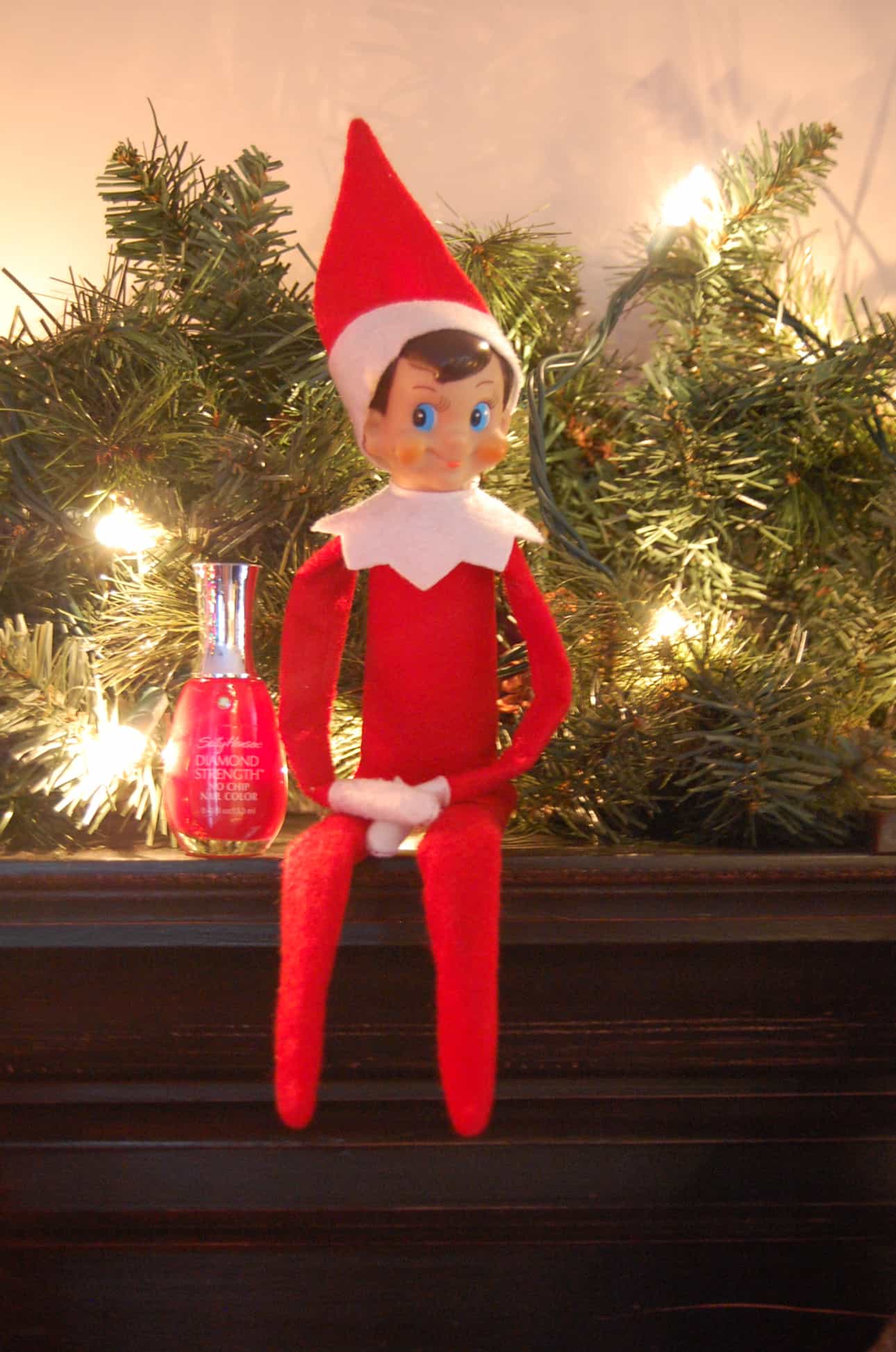 13. Elfie on the Console Table