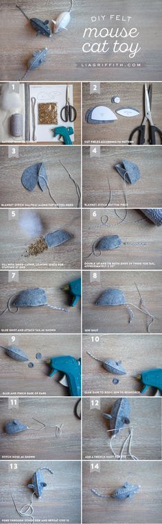 14. CRAFT DIY FELT MOUSE CAT TOYS