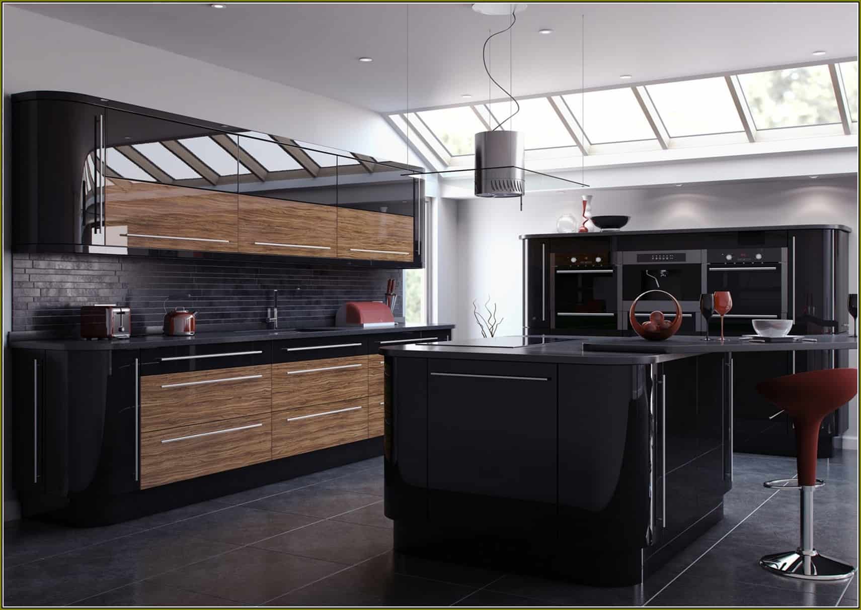 high gloss kitchen cabinets material