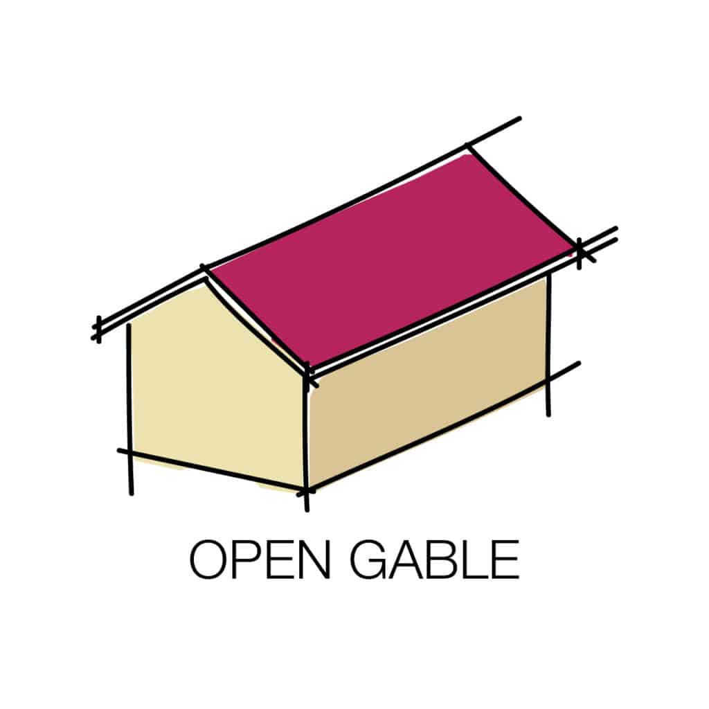 open gable roof type