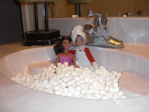 53. Elfie having an intimate moment in the Jacuzzi with Barbie