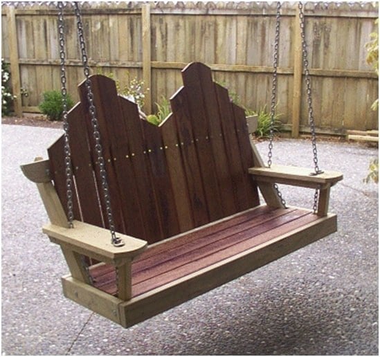 THE HIGH-BACK CARVED PORCH SWING