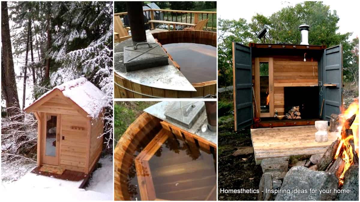 33 Inexpensive DIY Wood Burning Hot Tub and Sauna Design Ideas