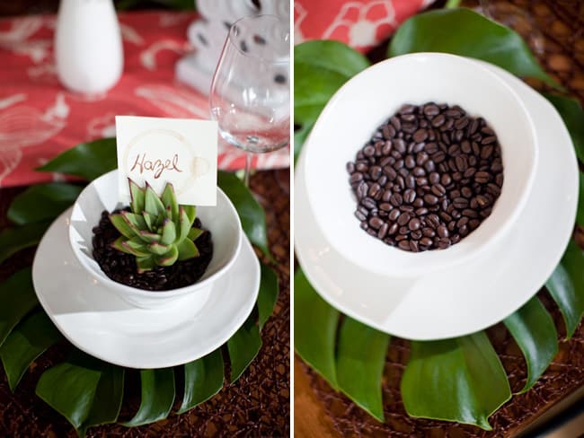 coffee bean wedding decor diy place cards