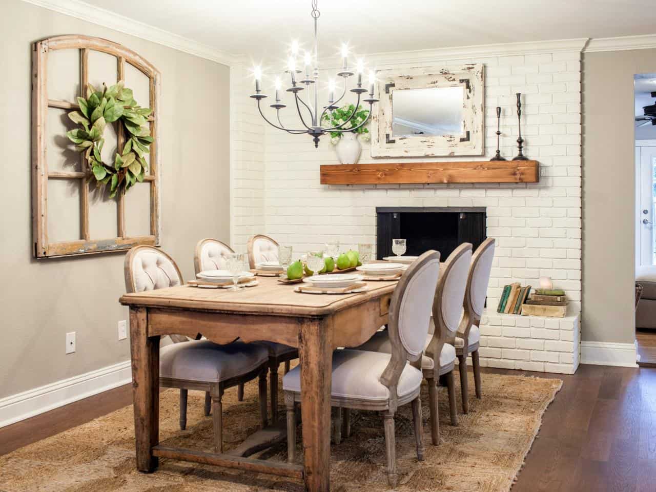 entrancing dining room vintage styling design ideas showcasing awesome fireplace complete marvelous rustic dining table also comfortable neutral dining chair decoration best leather conditioner for ch
