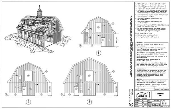 CANADIAN STORAGE BARN PLANS