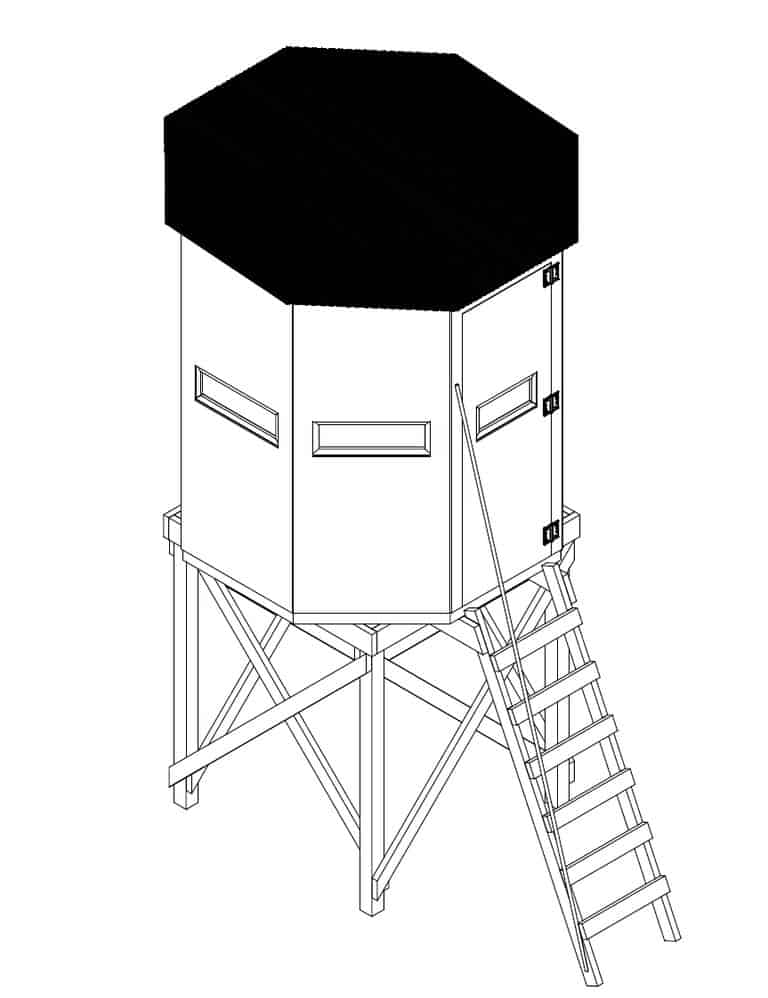 23. OCTAGON DEER BLIND PLAN