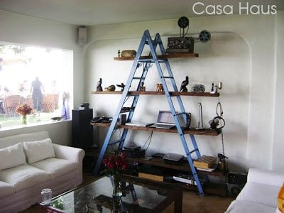 UNIQUE LADDER TABLE BOOKSHELF