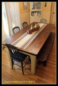 53 Free DIY Farmhouse Table Plans For A Rustic Dinning Room