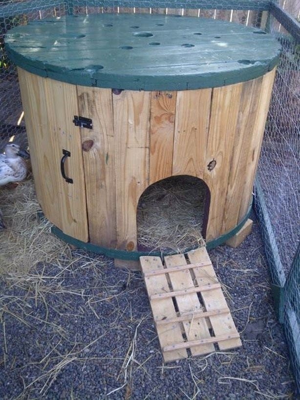 THE CABLE SPOOL DUCK HOUSE