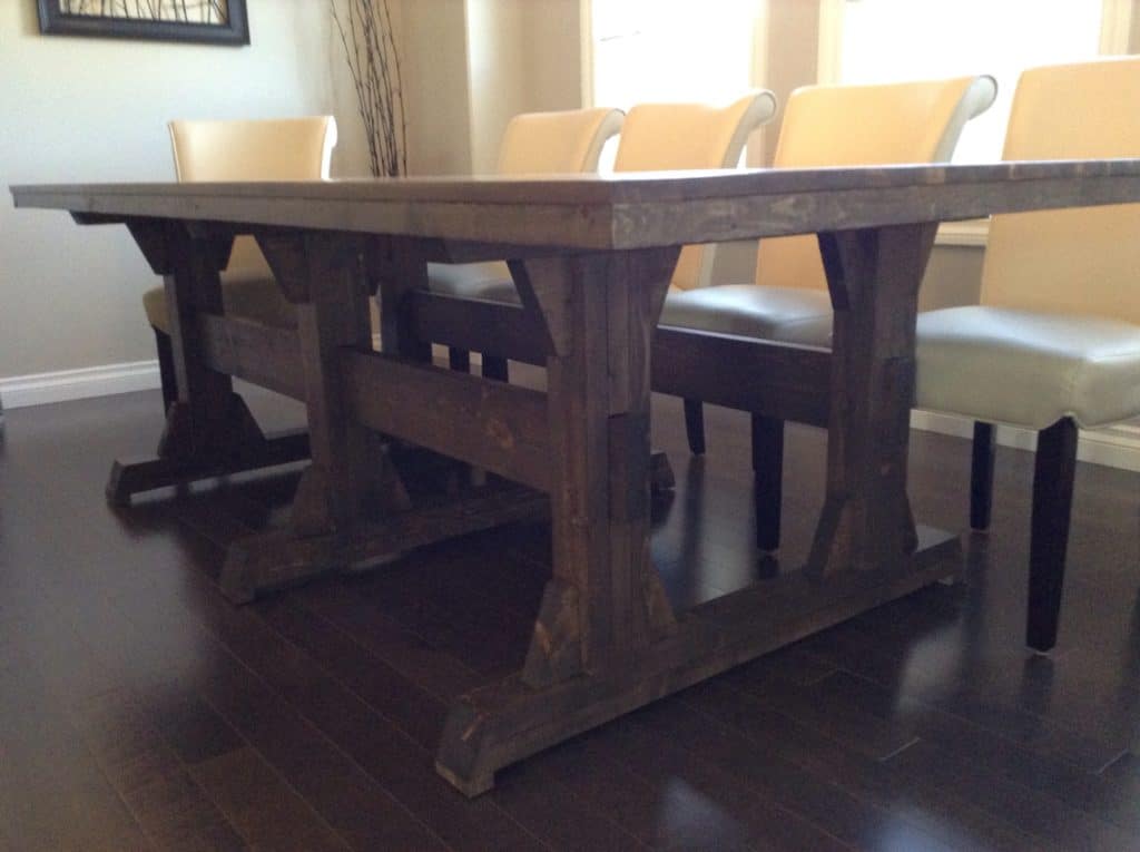 TRIPLE PEDESTAL WIDE FARMHOUSE TABLE