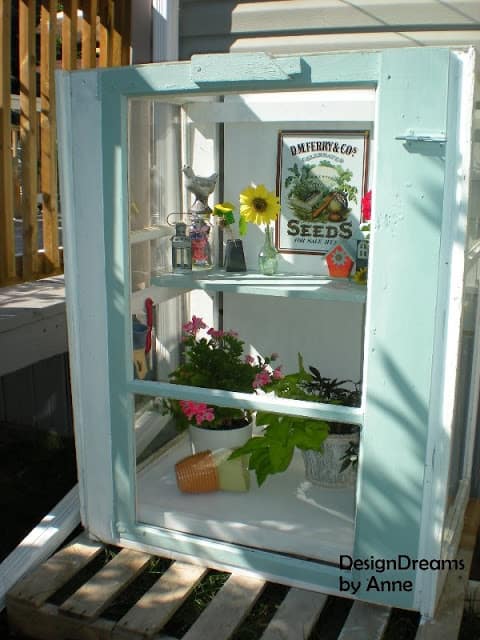 LEARN HOW TO BUILD A MINI GREENHOUSE USING UPCYCLED STORM WINDOWS