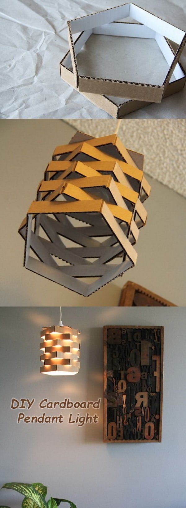 6 diy cardboard pendant light