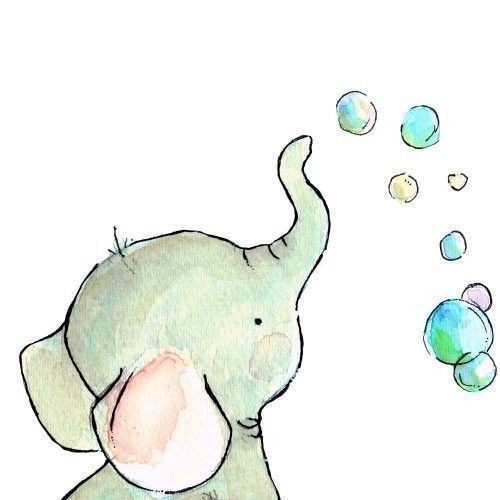 85. A BABY ELEPHANT FINDS JOY IN SOAP BUBBLES