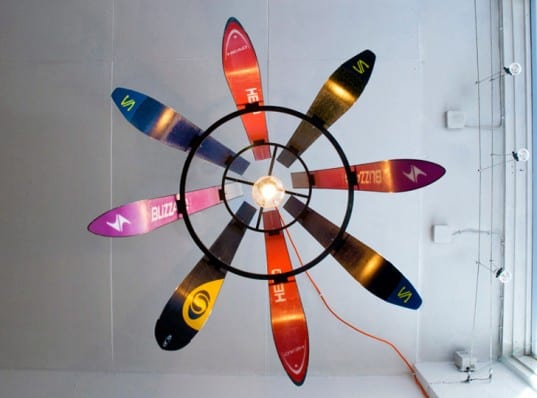 Willem Heeffer recycled ski chandelier