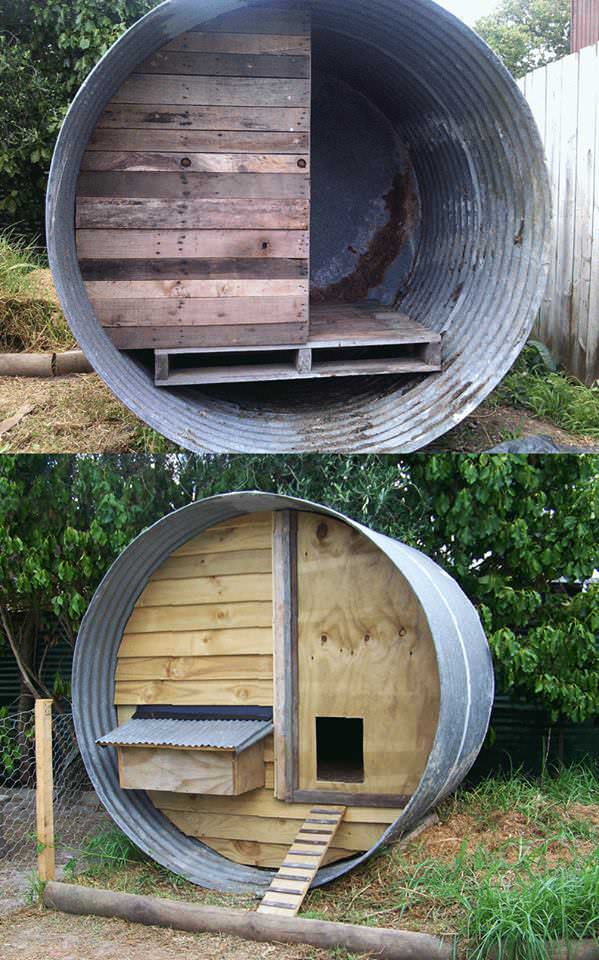 RECYCLED WATER TANK DUCK HOUSE