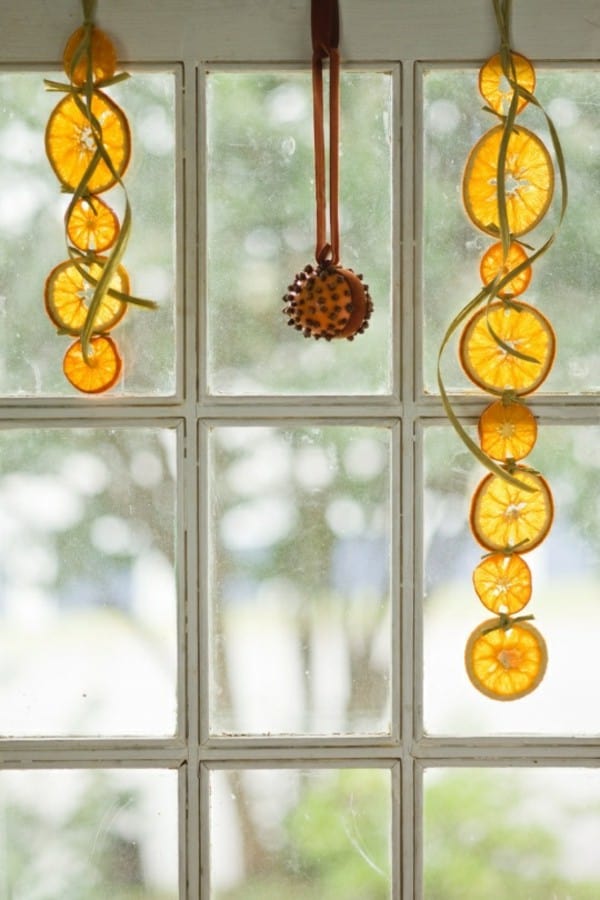 christmas ornaments craft orange peel fensterdeko christmas