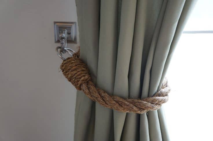 diy rope curtain tiebacks