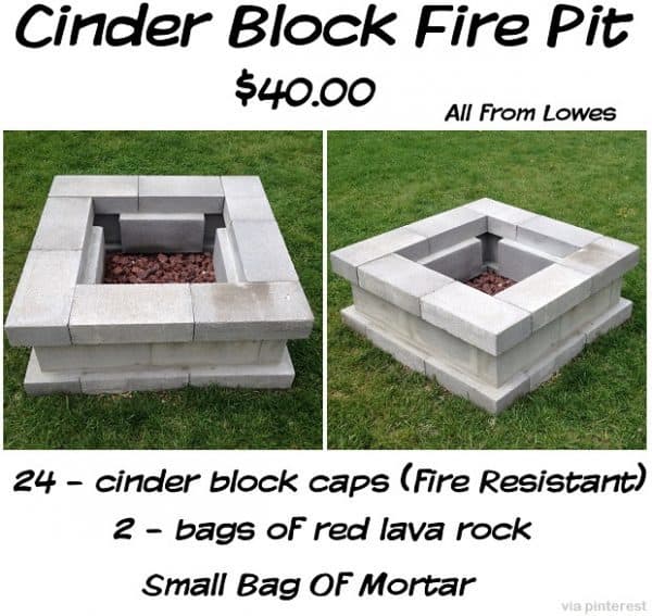 THE NEAT CINDER BLOCK FIRE PIT