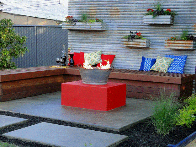 SIMPLE METAL BUCKET FIRE PIT