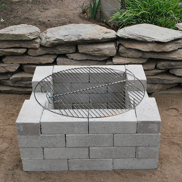  CINDER BLOCK SQUARE PIT