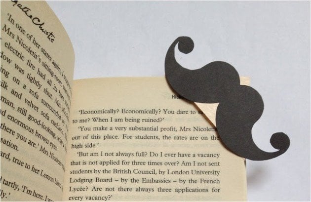 THIS MUSTACHE BOOKMARK THAT HELPS YOU STAY CLASSY