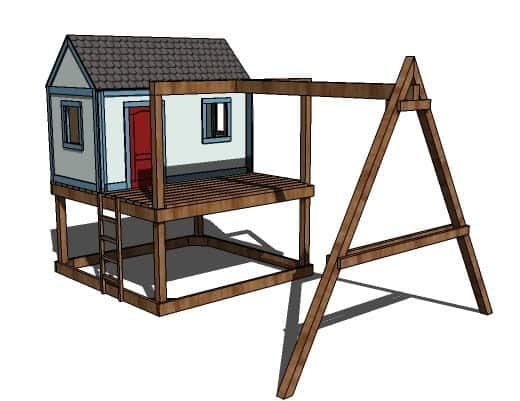 THE SWING SET THAT GOES TO A PLAYHOUSE
