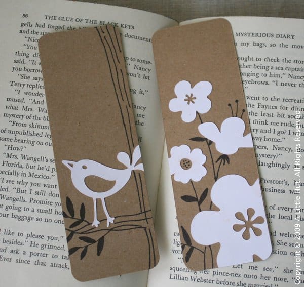 CARDBOARD AND PAPER BOOKMARK