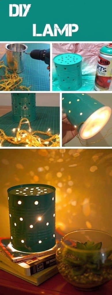 DIY LAMP WITH TIN CANS