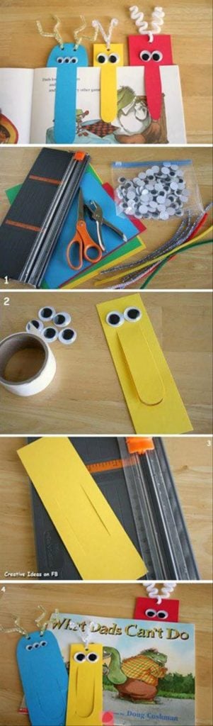 FUNNY BOOKMARKS WITH GOOGLY EYES
