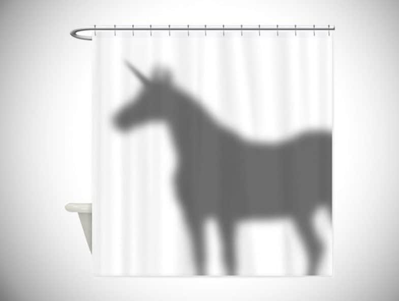 UNICORN SILHOUETTE SHOWER CURTAIN