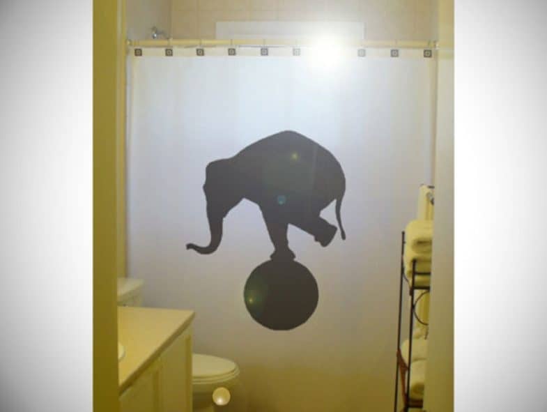 CIRCUS ELEPHANT SHOWER CURTAIN