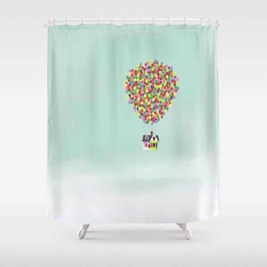 UP THEMED SHOWER CURTAIN