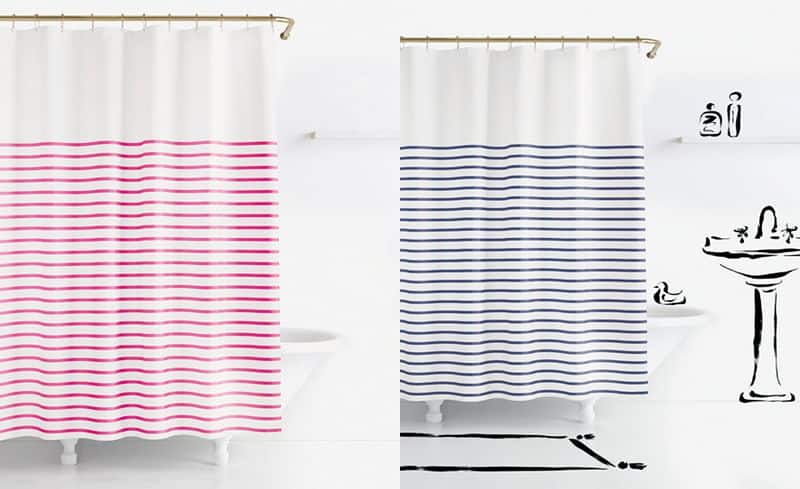 STRIPED SHOWER CURTAIN