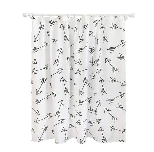 BLACK ARROW SHOWER CURTAIN