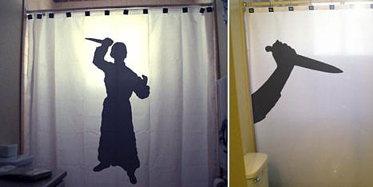 CRAZY PSYCHO SHOWER CURTAIN