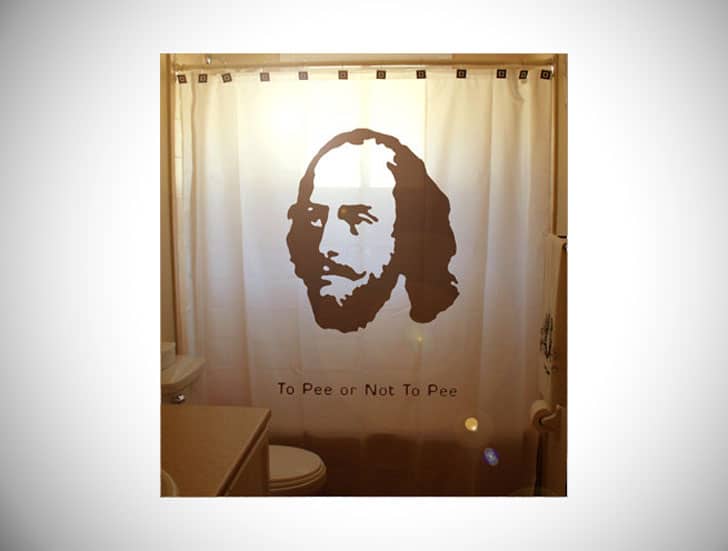 SHAKESPEARE SHOWER CURTAIN WITH A TWIST