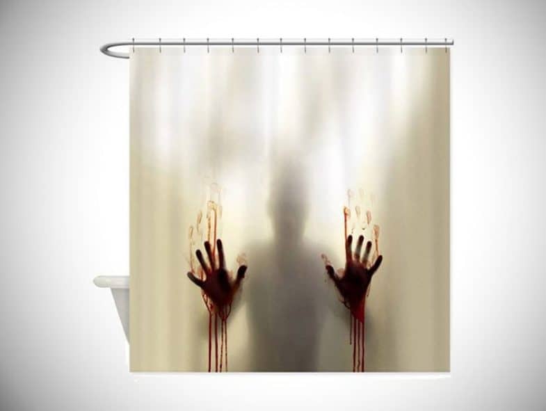SCARY PSYCHO SHOWER CURTAIN