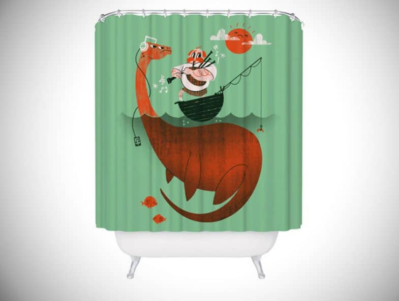 LOCH NESS MONSTER SHOWER CURTAIN