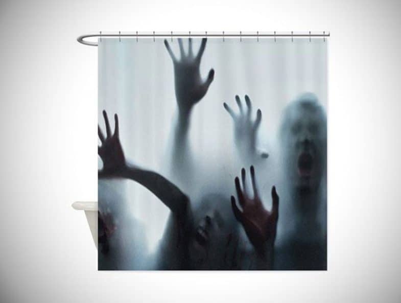 ZOMBIE HALLOWEEN SHOWER CURTAIN