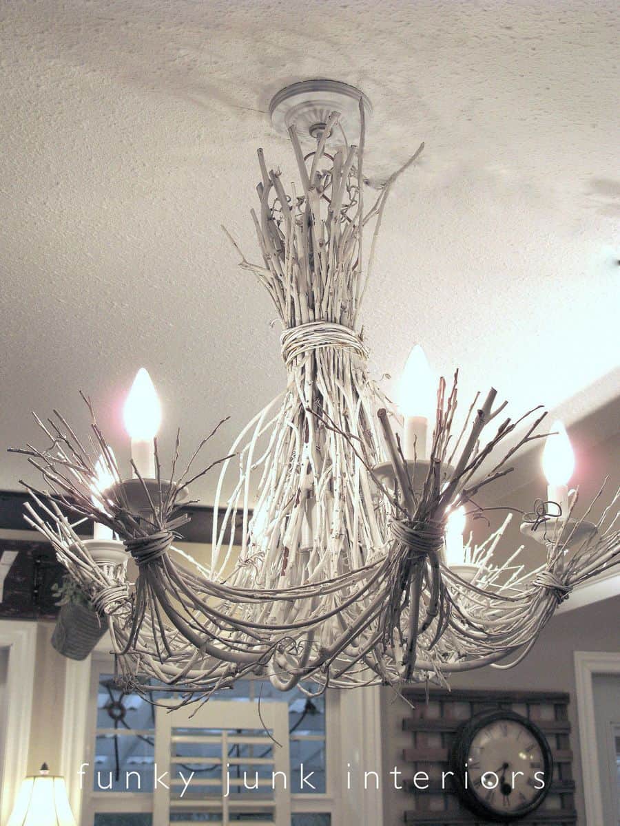 DIY a Twig chandelier