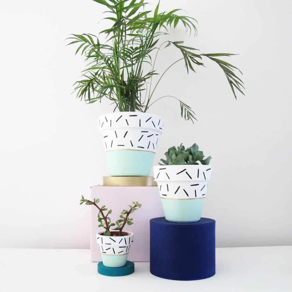 Mint Dash Plant Pots